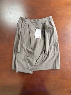 Asymmetrical Midi Skirt in Charcoal